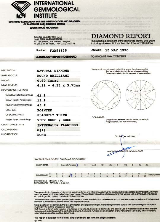 Foto 9 - Diamant IGI 0,90ct Lupenrein Top Wesselton G, D5386