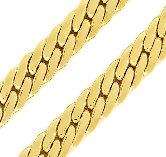 Foto 2 - Damen Goldkette enges Flachpanzer-Muster, 45cm Gelbgold, K3269