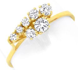 Foto 1 - Brillant-Diamant-Ring Handarbeit Gelbgold 0,38ct, S3703