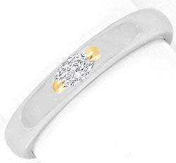 Foto 1 - Designer-Ring Diamant im Navetteschliff Platin Gelbgold, S4479