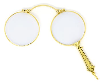 Foto 1 - Stilbrille Longion Klappbrille antik 14K Gold, S5242